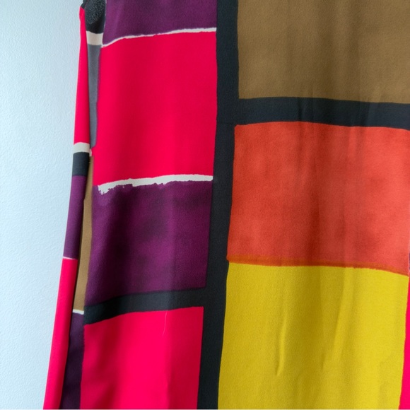 Colorblock Shift Dress in Pink, Yellow & Brown Loft - Picture 2 of 15